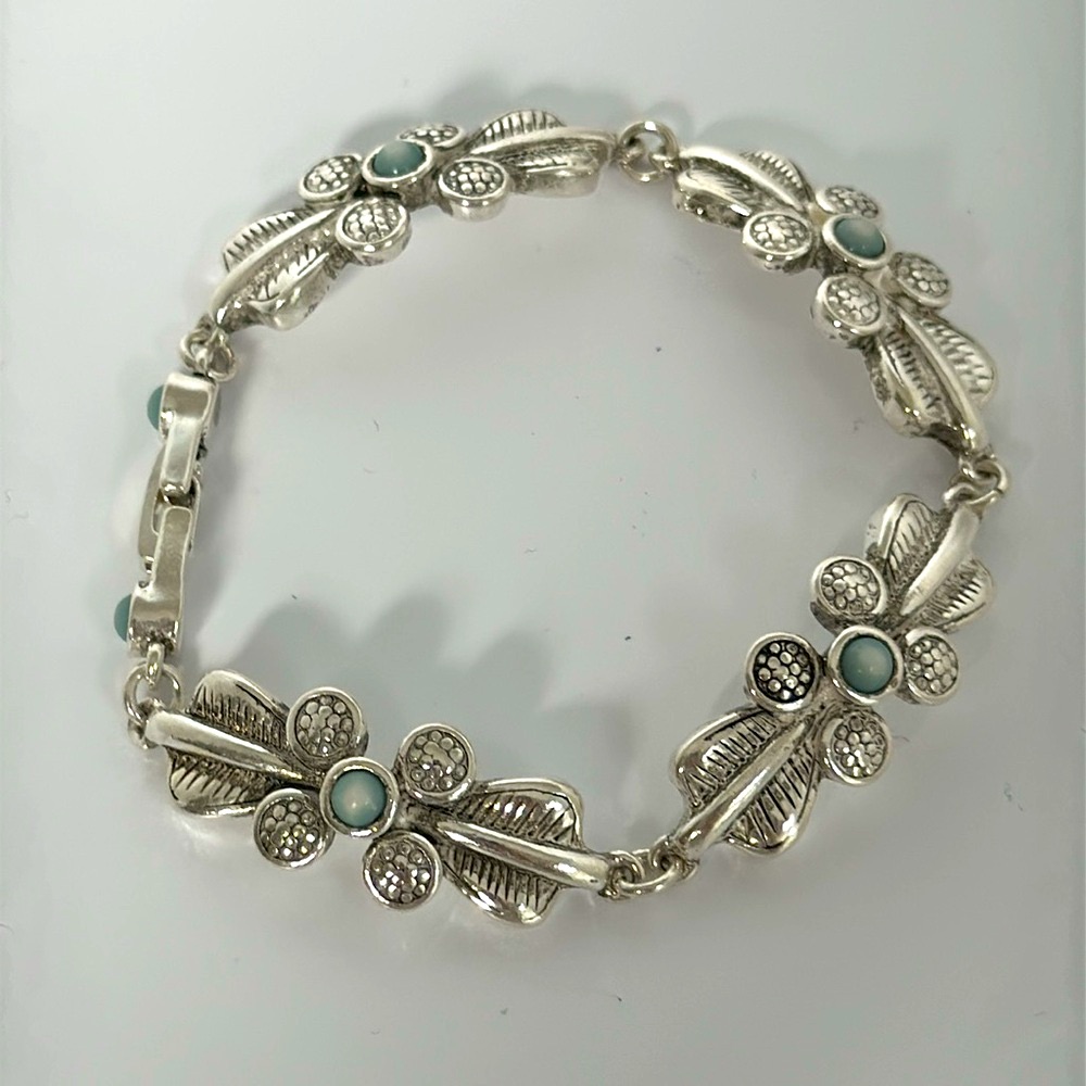 Elegant 925 Silver Flowers Bracelet